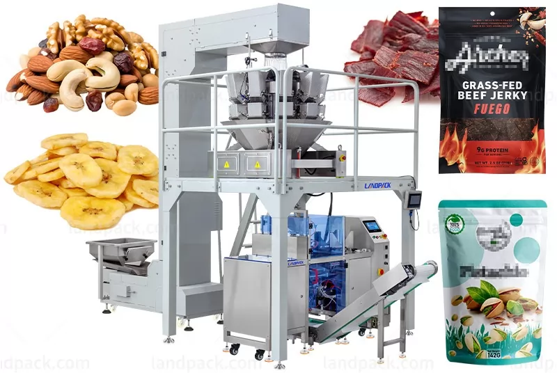 Automatic Premade Bag Beef Jerky Packing Machine With Multihead Weigher