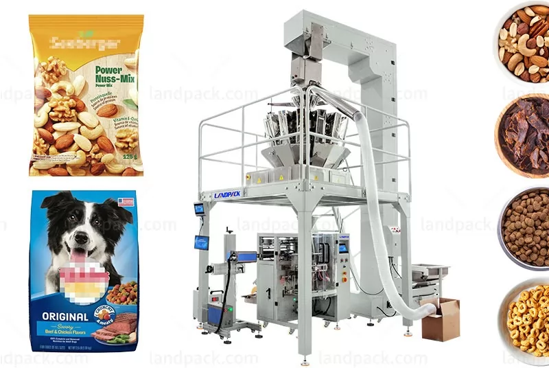Automatic Almond Nuts Packing Machine With Metal Detector And Laser Coder