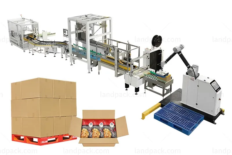 Automatic Case Packing Packaging Automatic Packaging Systems with Delta Robot Palletizer