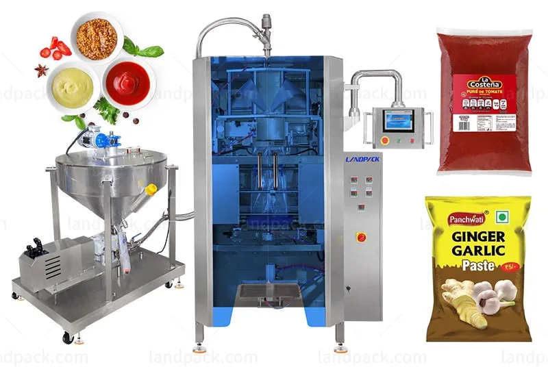 Automatic Liquid Vffs Vertical Pouch Packing Machine With Mixing Hopper
