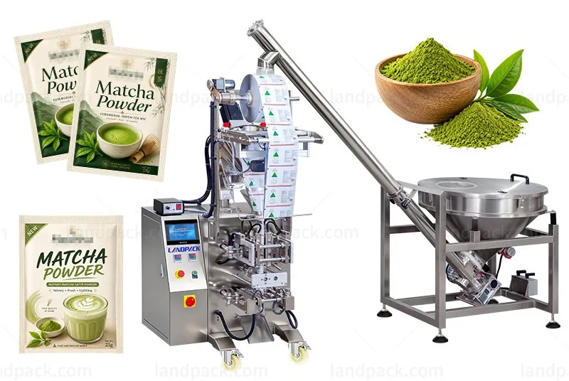 Fully Automatic Matcha Powder Tea Powder Packing Machine For 4 Sides Sealing Pouch