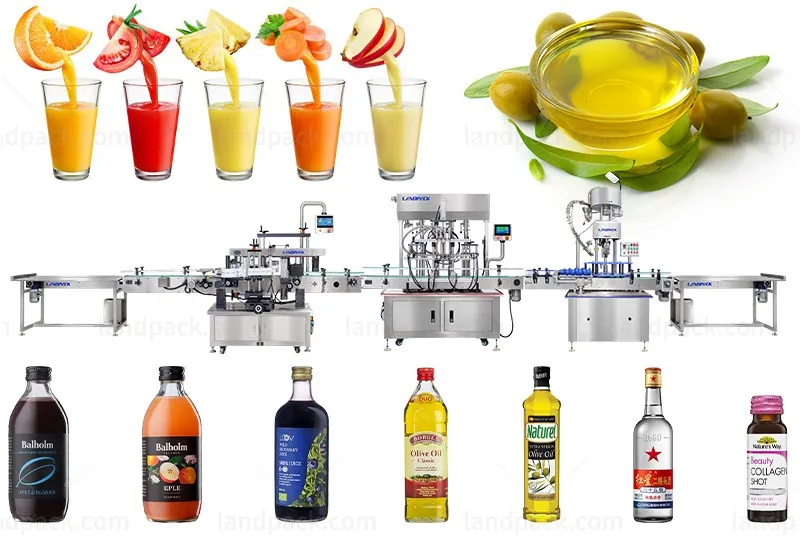 Automatic Oil Filling Machine Olive Oil Bottle Filling Capping Labeling Line