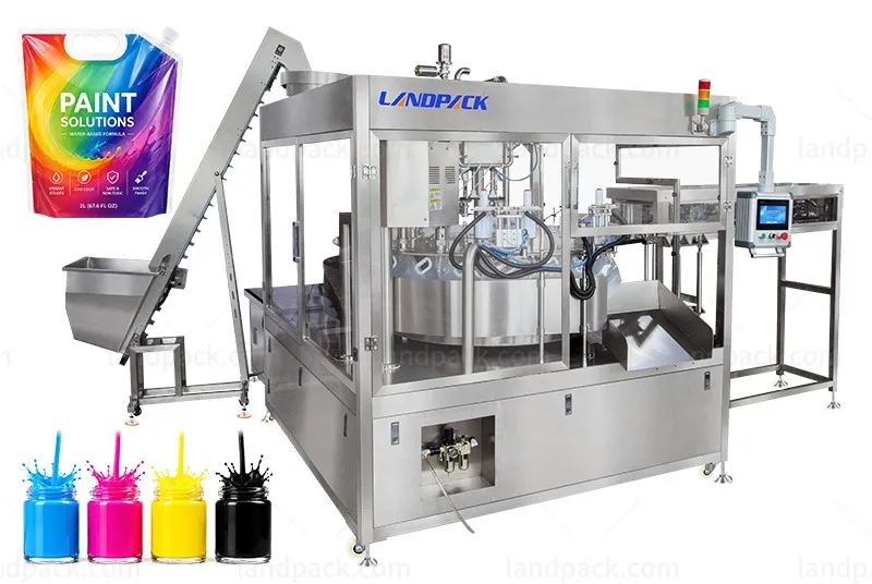 Automatic Spout Pouch Filling Machine | Liquid Spout Pouch Filling and Capping Machine
