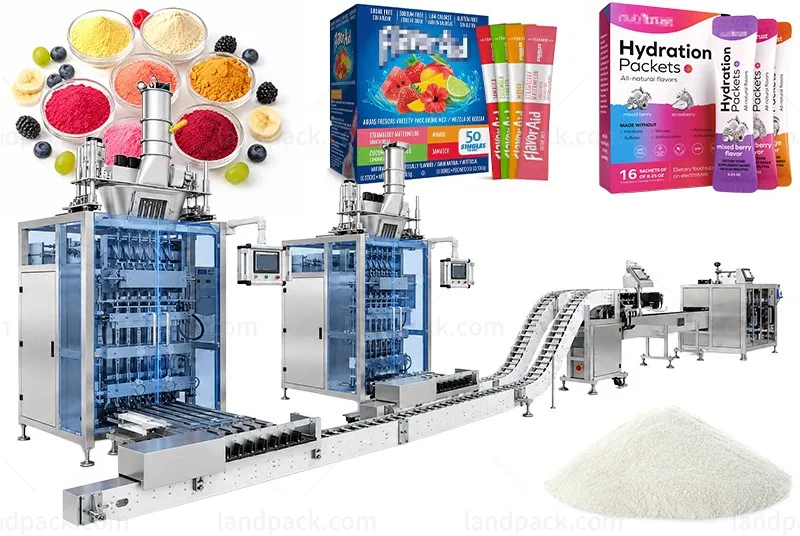Automatic Multi-Lane Powder Stick Packing Machine Cartoning Line