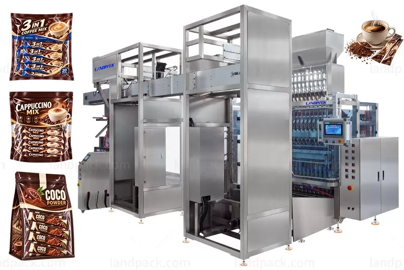 3 in 1 Coffee Multi Lines Stick Counting Packing into Pouch Repacking Machine