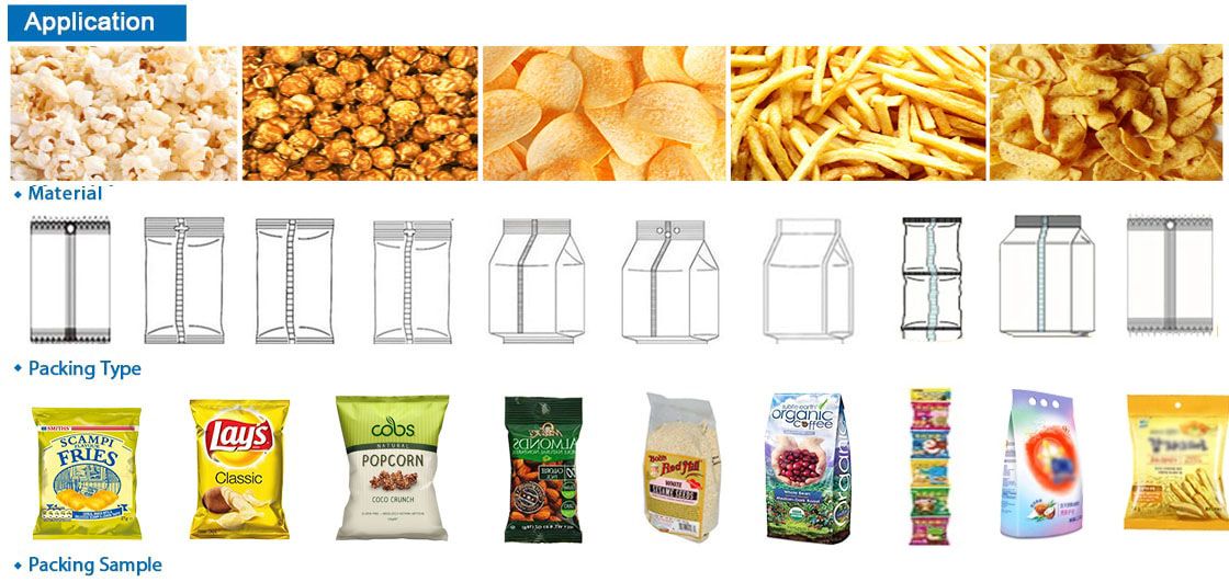 Automatic Potato Chips/ Popcorn/ Crisps Vertical Packing Line