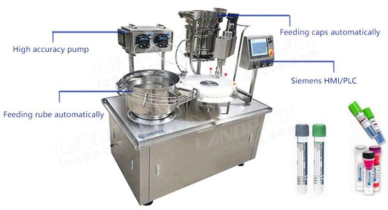 Full Automatic Nucleic Acid Detection Reagent Tube Quantitative Filling Capping Machine LD - LWT003