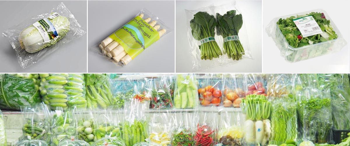 Automatic Vegetable Packing Machine, Vegetable Wrapping Machine With Lebaling Machine