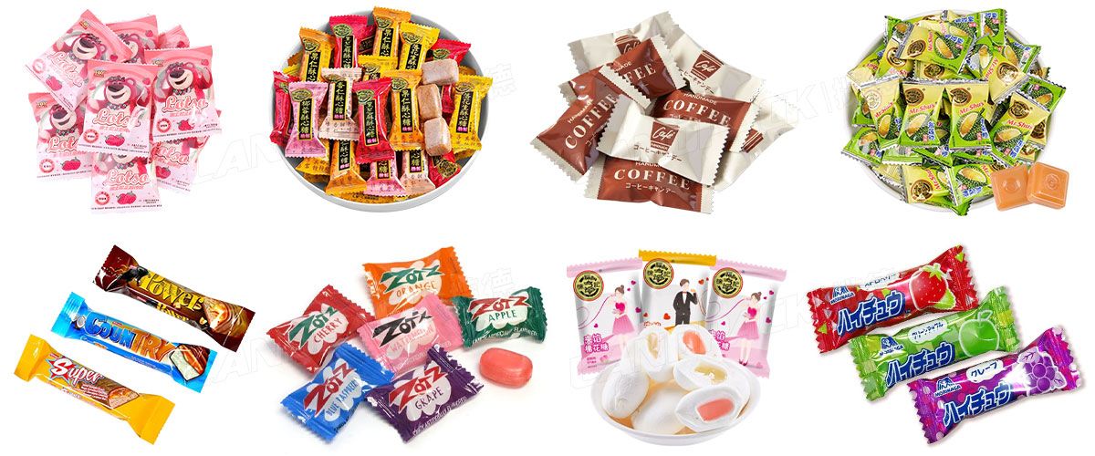 Fully Automatic Sweet Gummy Candy Bar Feeding And Packing Machine Line System
