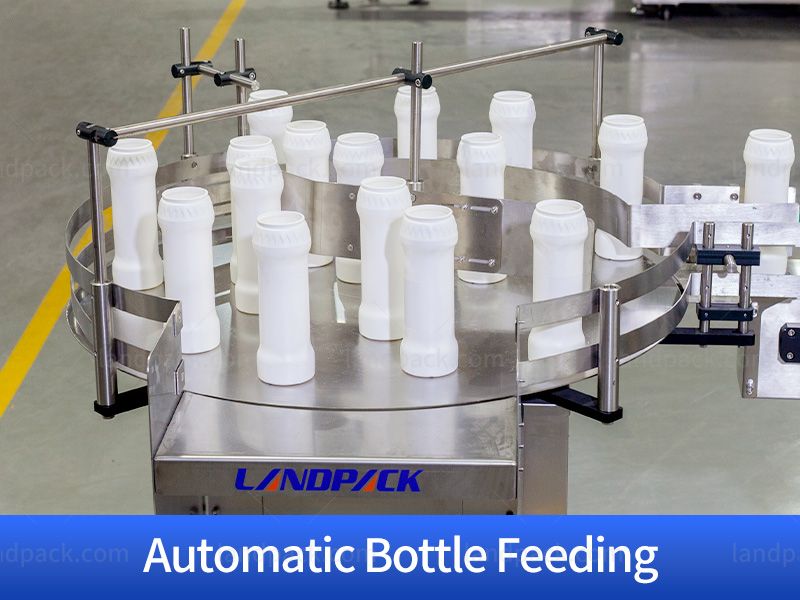 High accuracy Double Head Bottle Filling Capping Labeling Machine Line For Talcum Powder