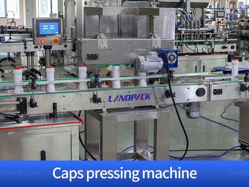 High accuracy Double Head Bottle Filling Capping Labeling Machine Line For Talcum Powder