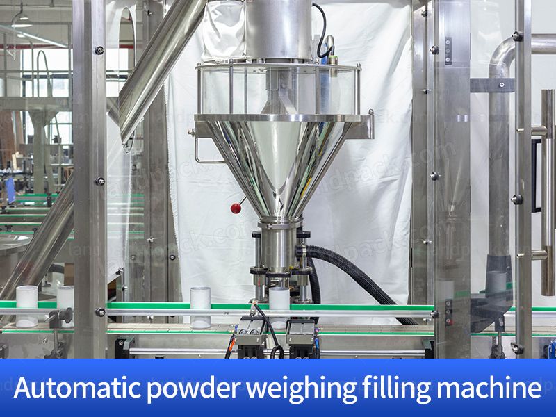 Automatic Baby Talcum Powder Bottle Weighing Filling Capping Machine Line