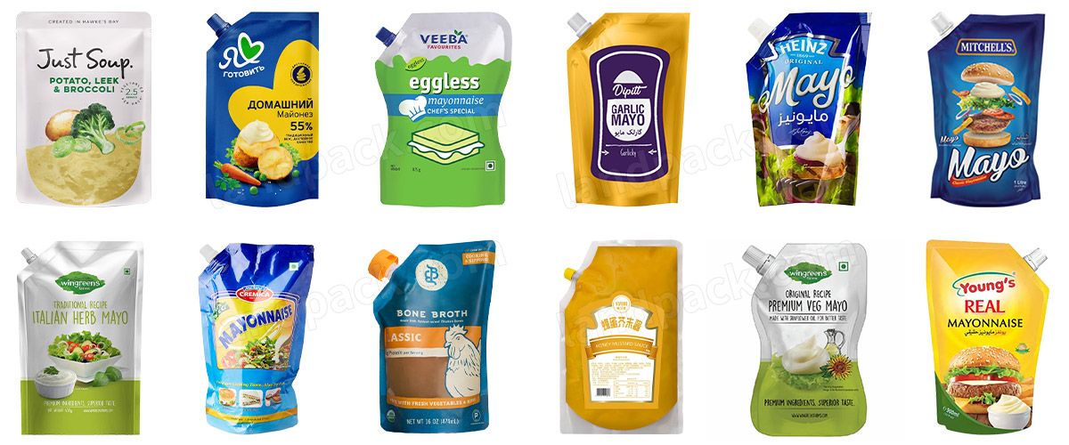 Automatic Stand Up Pouch Mayonnaise Doypack Packing Machine Sauce Filling Premade Bag Packaging Machine