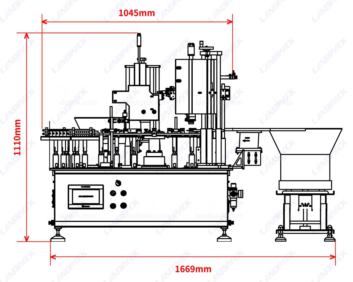 automatic vial filling and stoppering machine