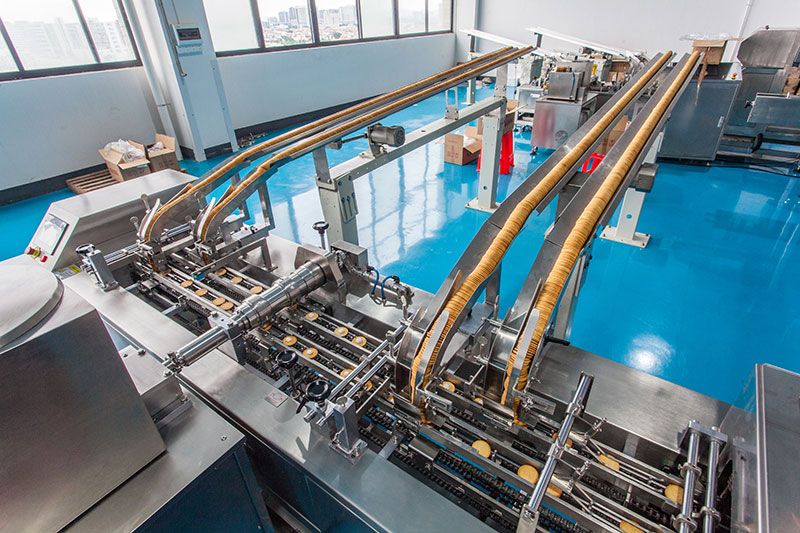 High Speed Feeding And Packing Line For Sandwich Biscuits