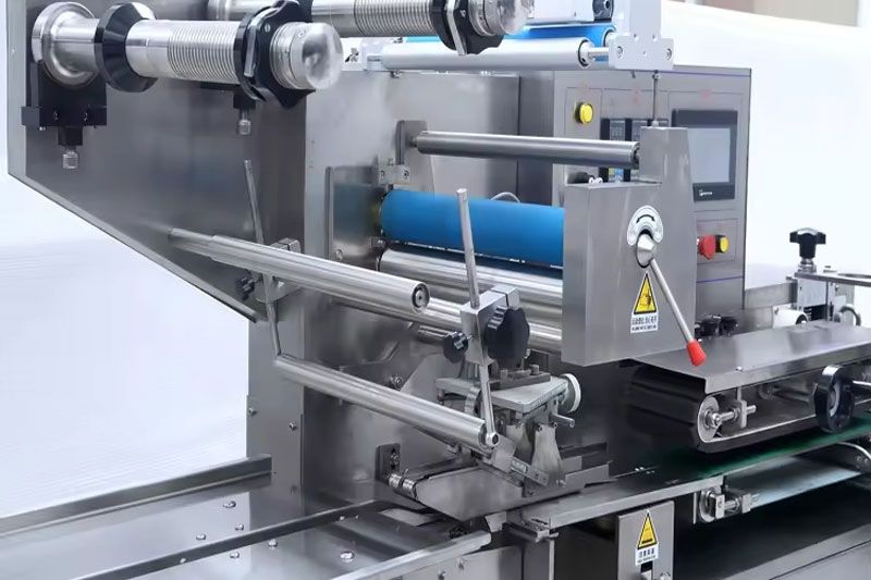Automatic Cream Biscuit Sandwiching Machine with Food Packaging Machine