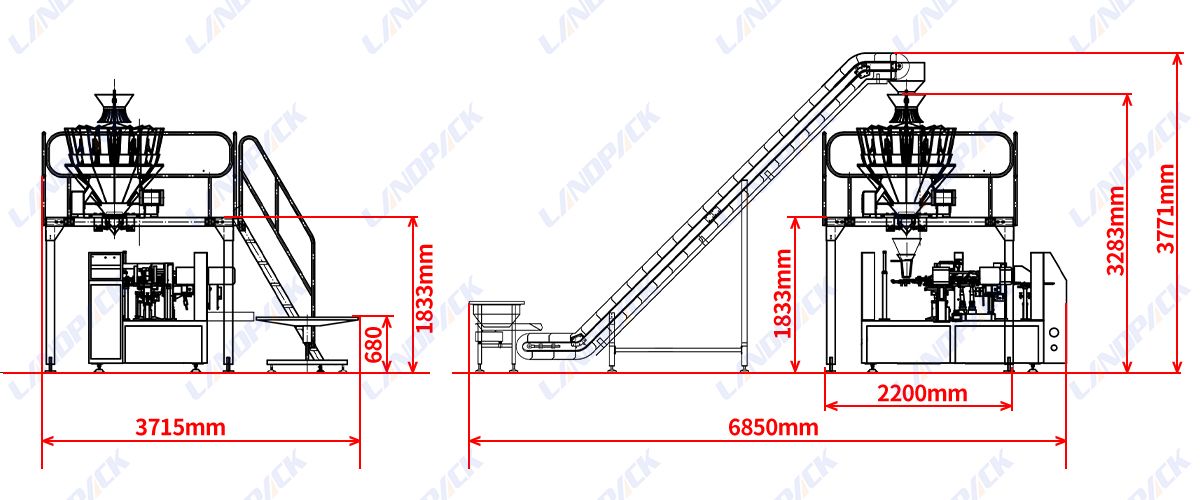 rotary premade pouch packing machine
