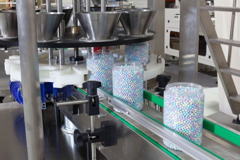 Automatic Scent Beads Laundry Scent Beads Bottle Filling Capping Labeling Machine Line