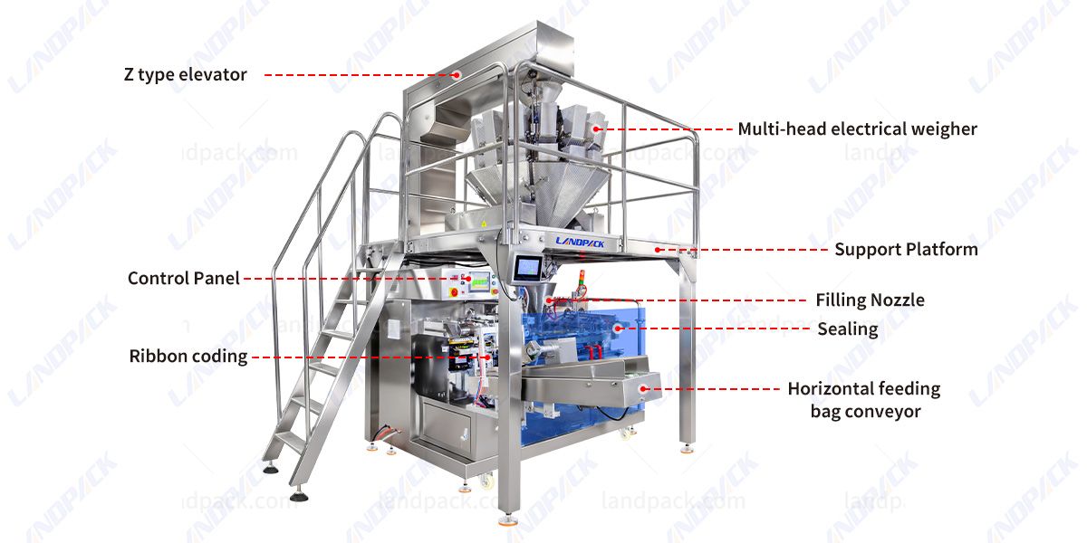 Automatic Garlic Packing Machine Horizontal Doypack Pouch Packaging Machine