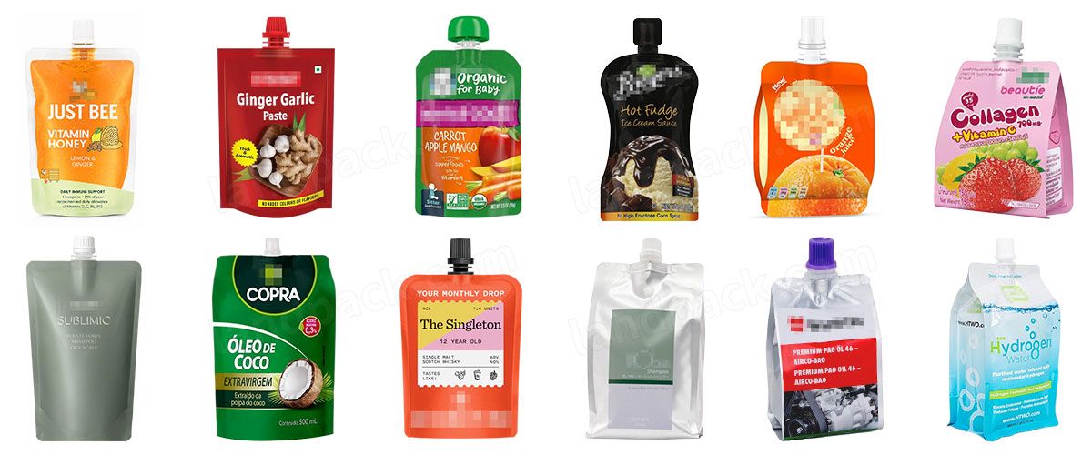 Fully Automatic Spout Inserting Sealing Machine for Fruit Juice Baby Puree