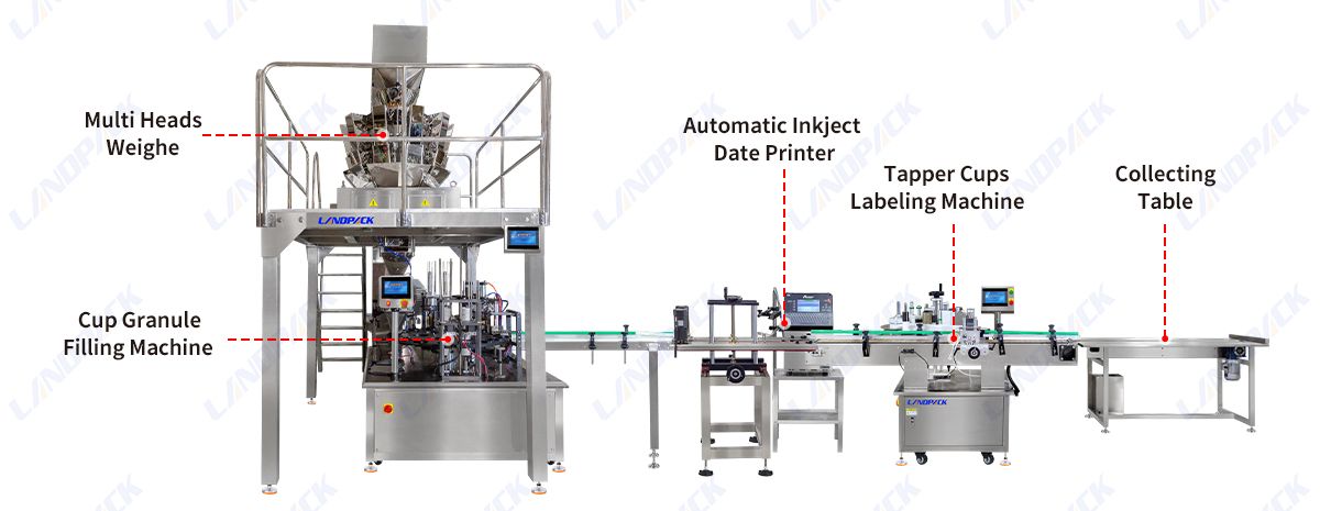 Rotary Cup Filling and Sealing Machine Snack Cup Filling Machine