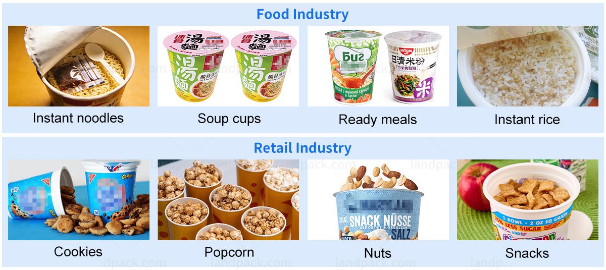 Automatic Instant Noodles Cup Filling and Sealing Machine