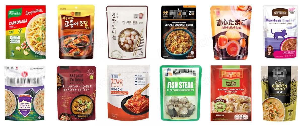Rotary Retort Pouch Packaging Machine Pre-Cooked Food Packing Machine