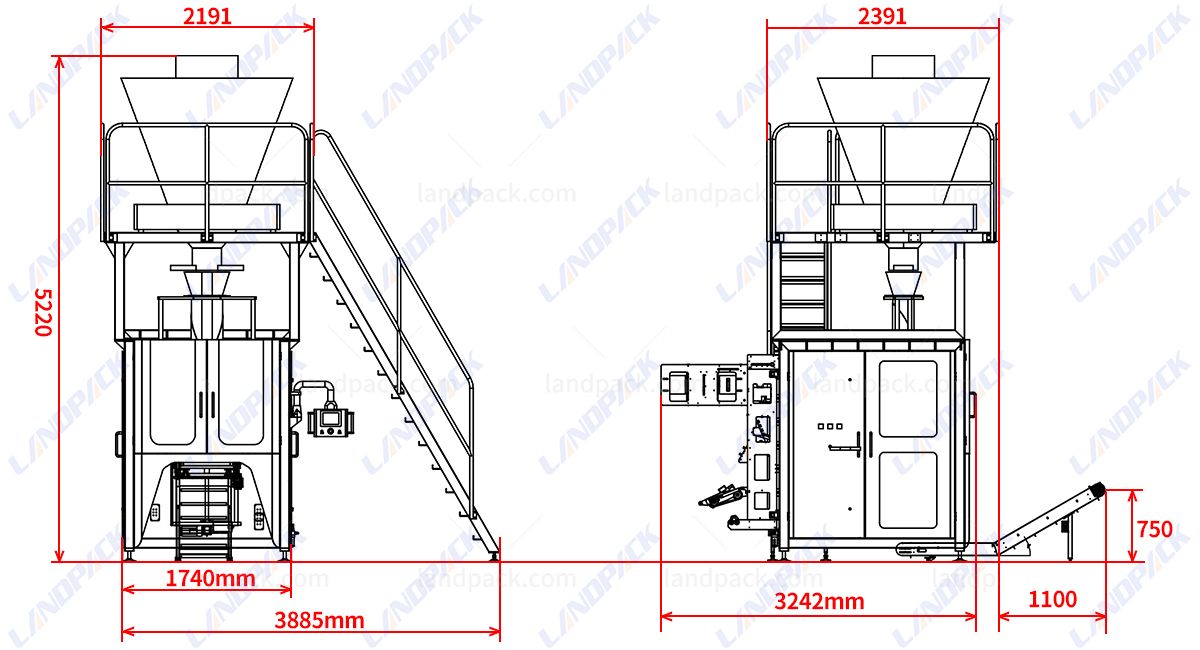 Automatic Granule Packaging Machine with Degassing Valve Device