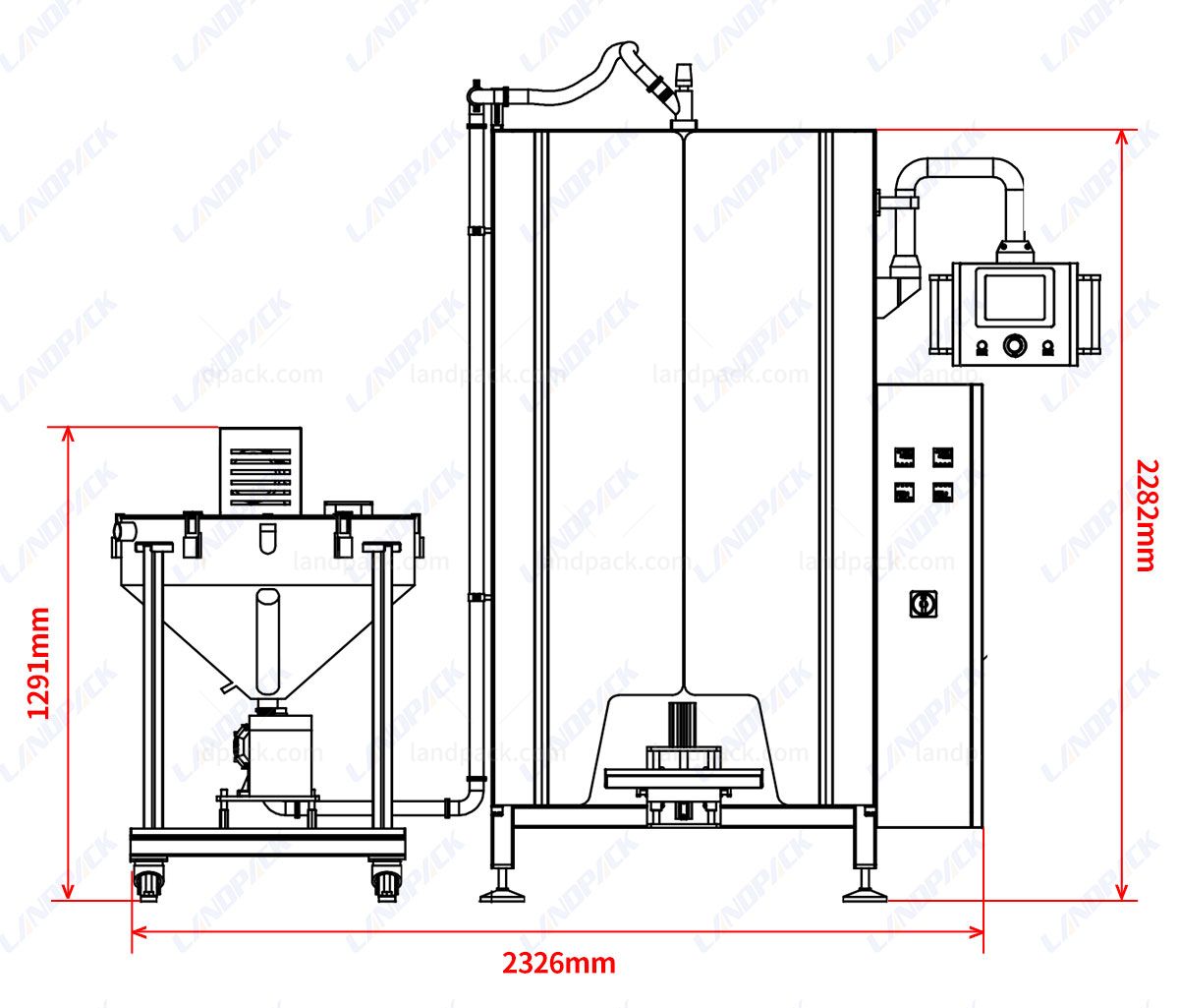 Automatic Liquid Vffs Vertical Pouch Packing Machine With Mixing Hopper