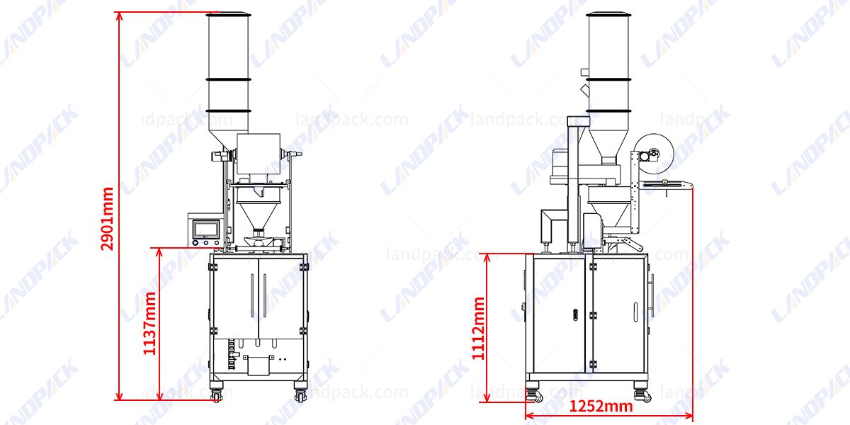 Automatic Powder Packing Machine 100g-5kg VFFS Pouch Packaging Machine