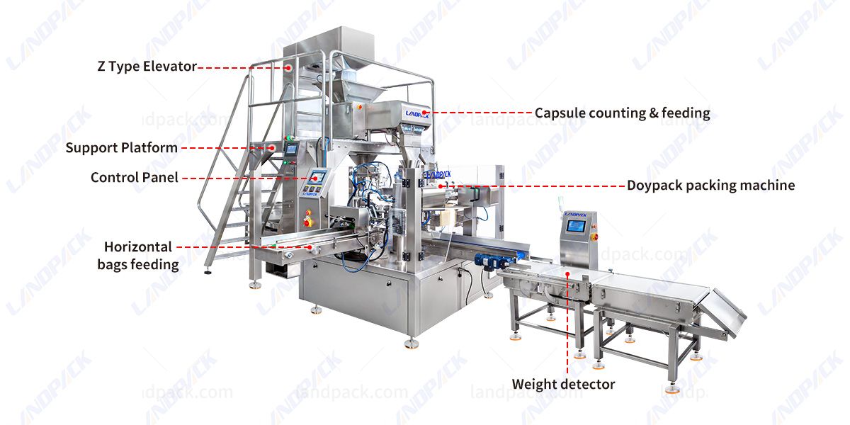 High Accuracy Rotary Tablets Pills Capsule Counting Packaging Machine For Premade Pouch High Accuracy Rotary Tablets Pills Capsule Counting Packaging Machine For Premade Pouch