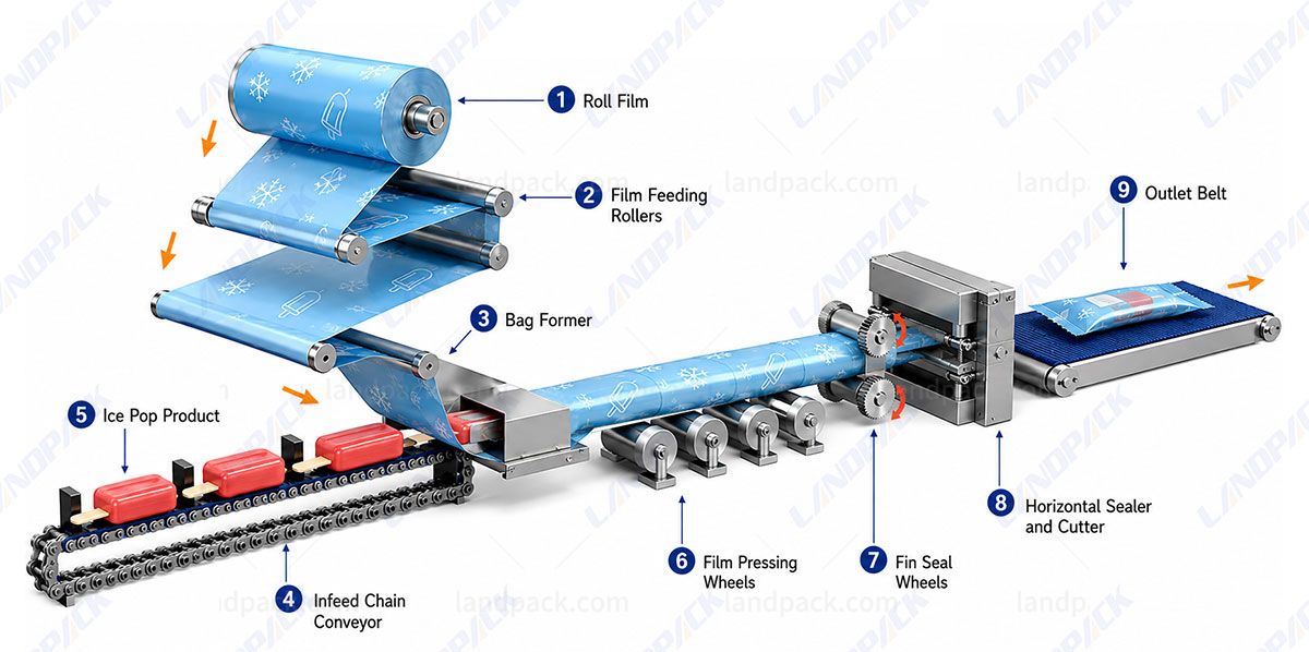 popsicle wrapping machine popsicle wrapping machine