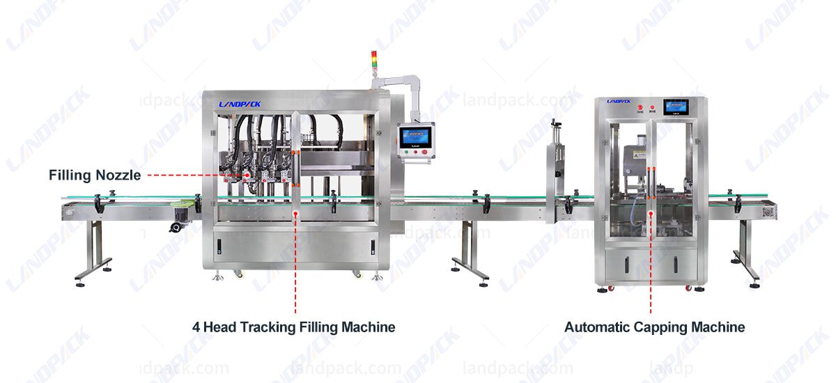 High-Speed Liquid Bottle Tracking Type Filling Machine with Capping Machine High-Speed Liquid Bottle Tracking Type Filling Machine with Capping Machine